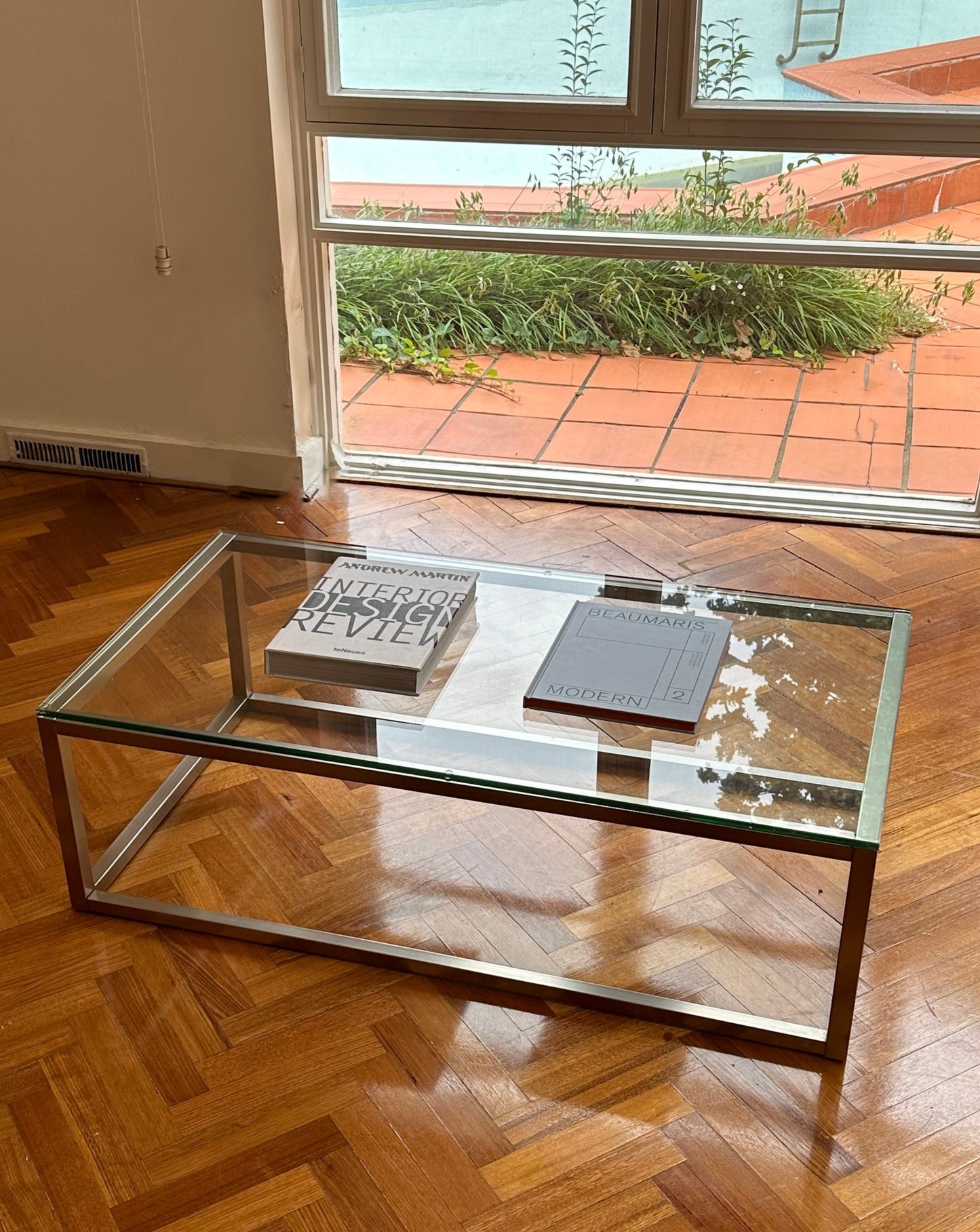 Chrome and Glass Coffee Table