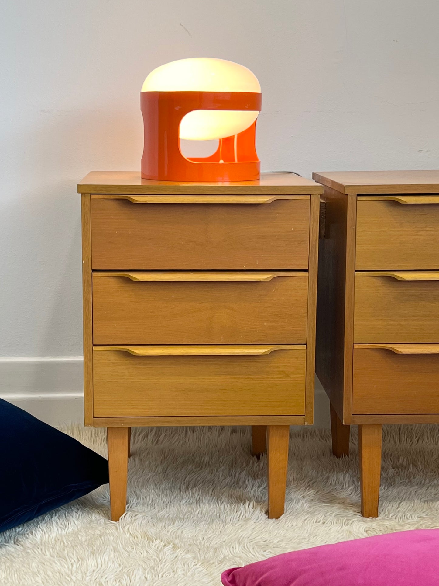 Pair of Teak Bedside Tables