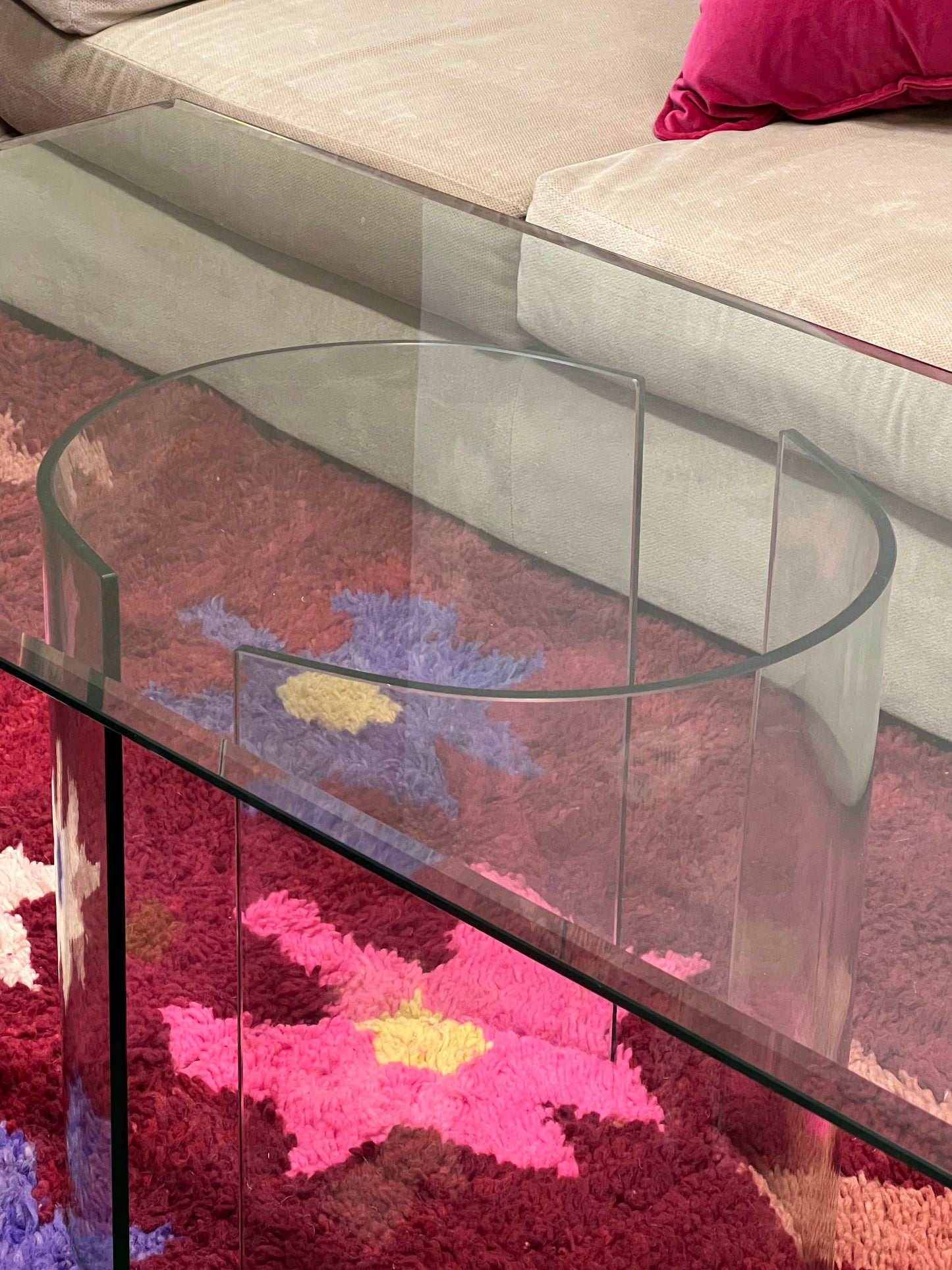 Glass Pedestal Coffee table