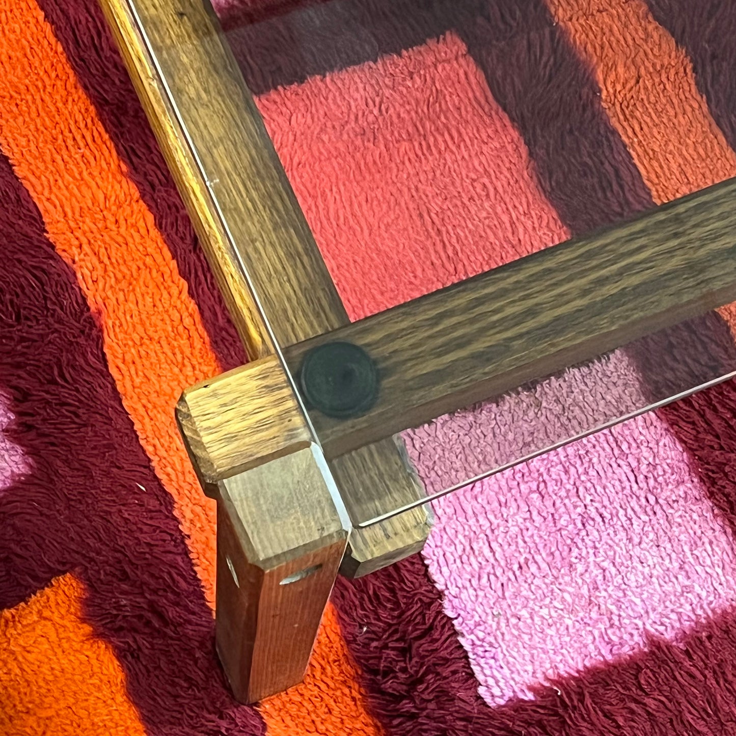 Wood and Smoked glass coffee Table