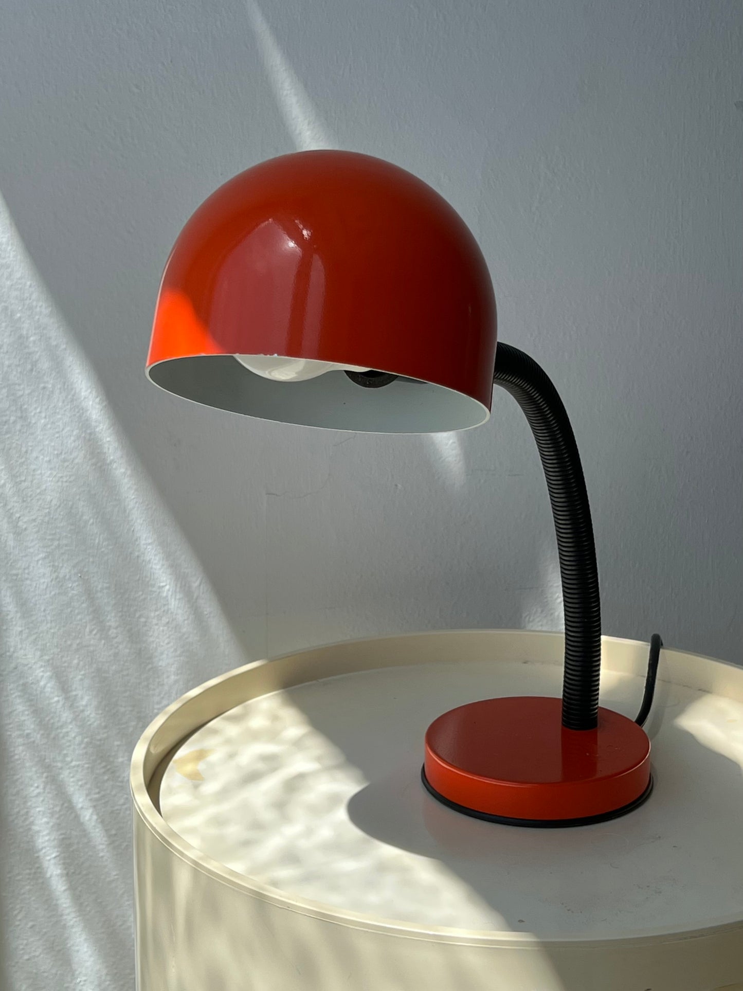 Orange Gooseneck Table Lamp