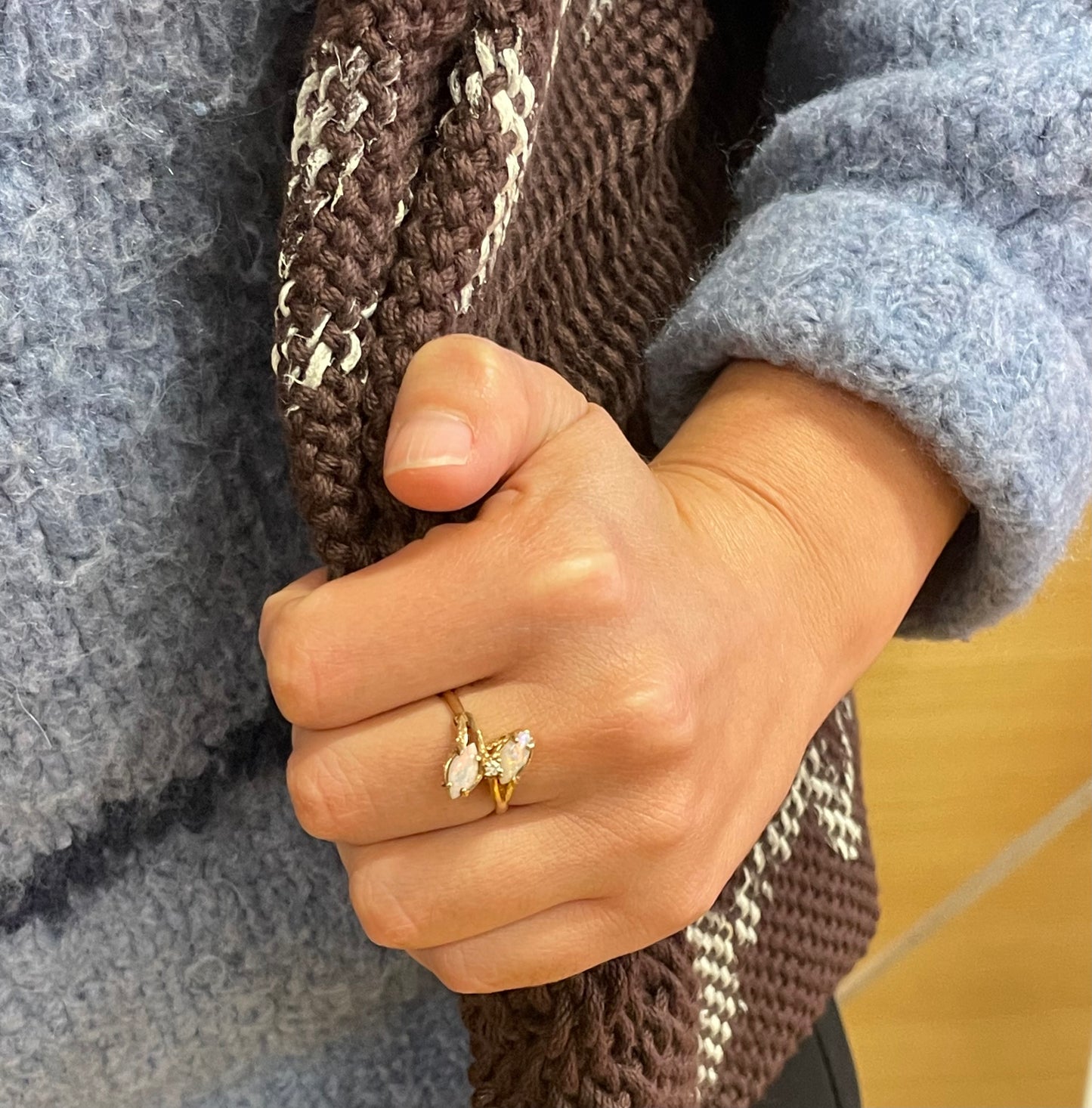 Twin Opal Ring in 9CT Gold