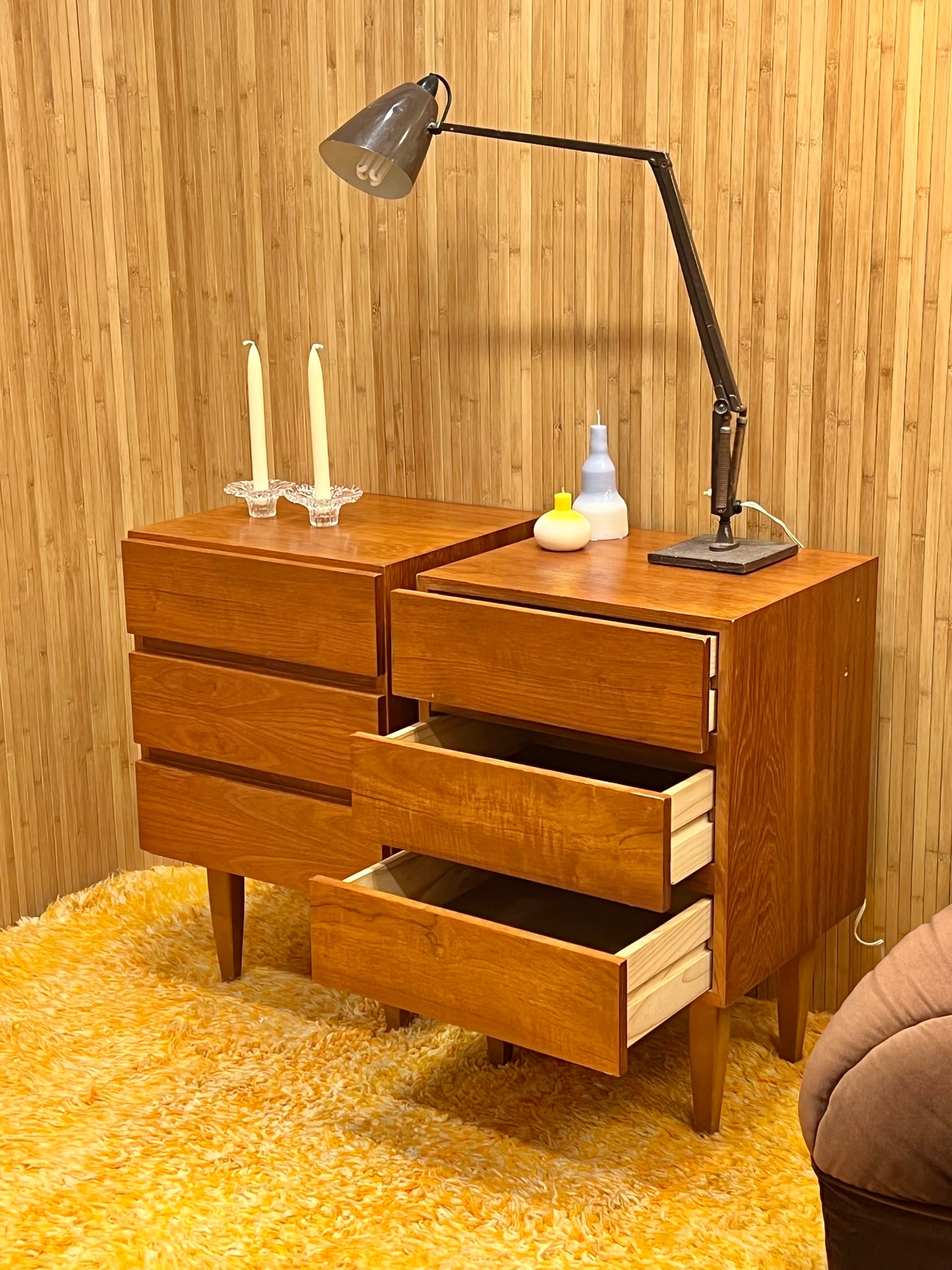 Pair of Teak Bedside Tables