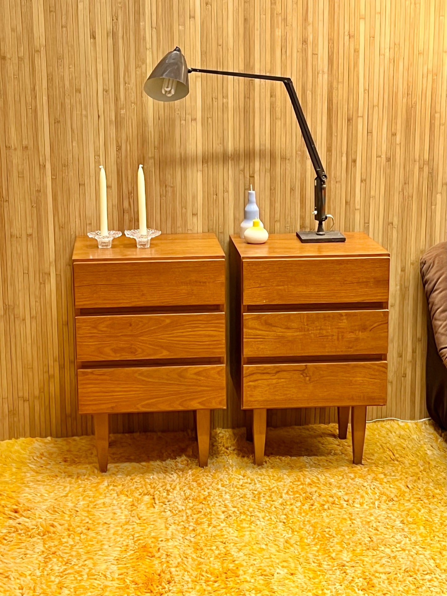 Pair of Teak Bedside Tables