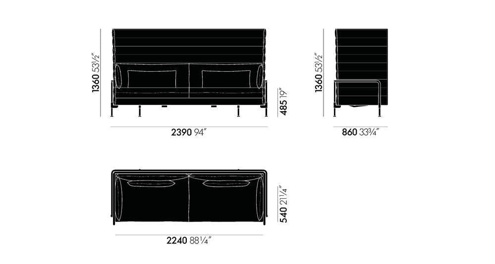 Vitra Alcove Loveseat Sofas