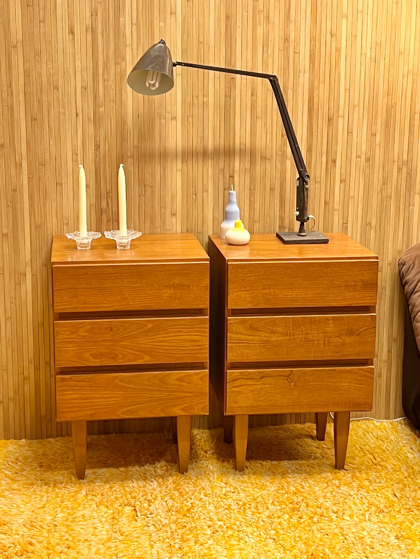 Pair of Teak Bedside Tables