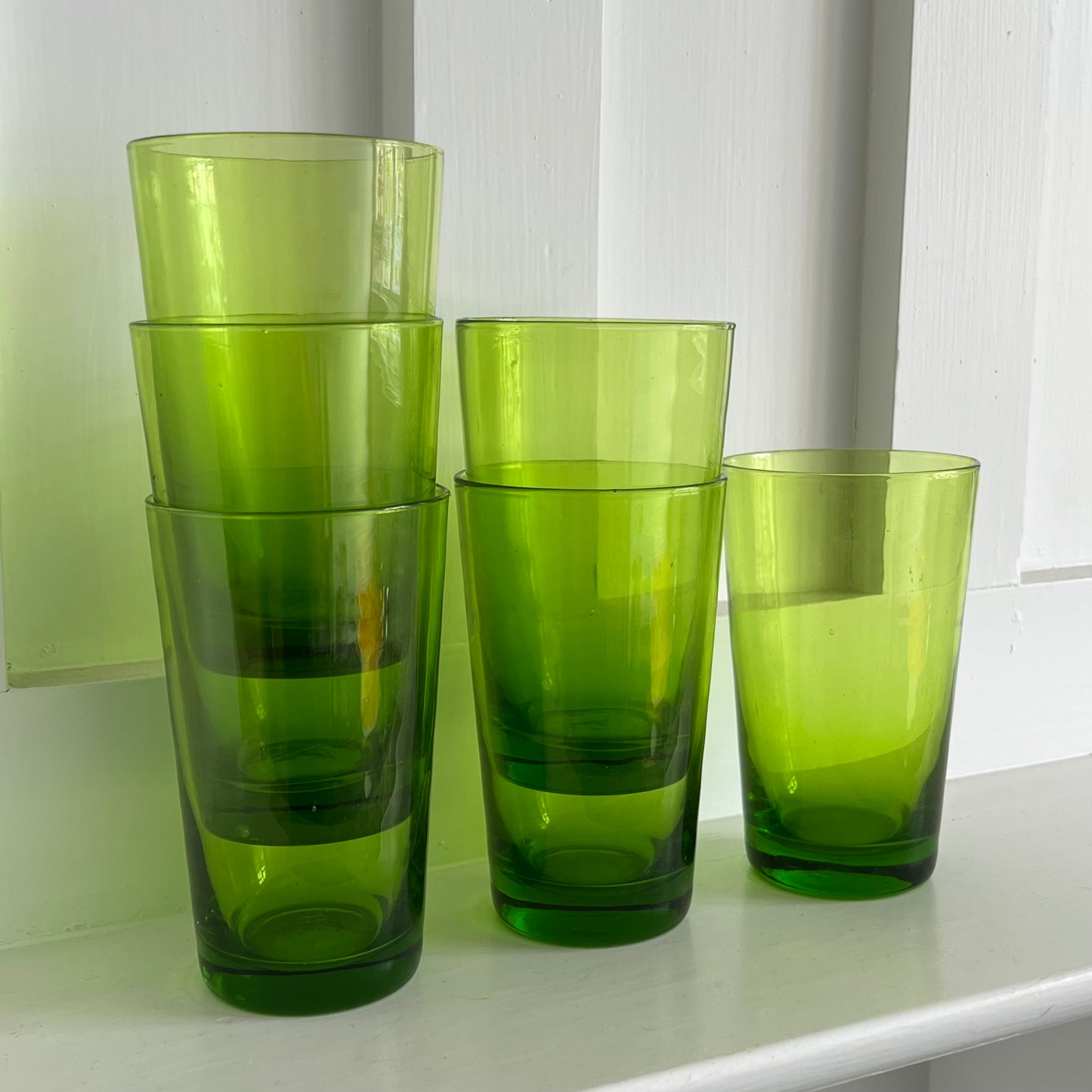 Green Glasses x 6