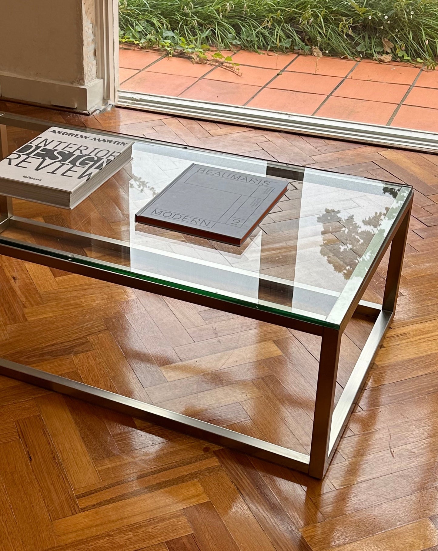 Chrome and Glass Coffee Table
