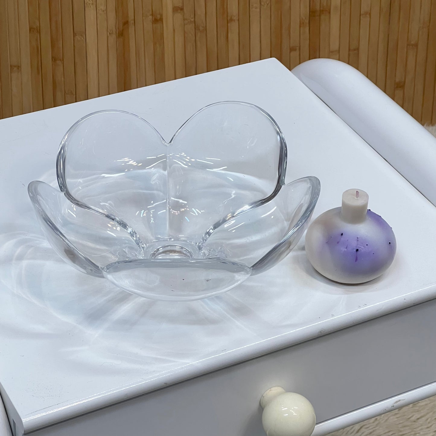 Glass Flower Bowl