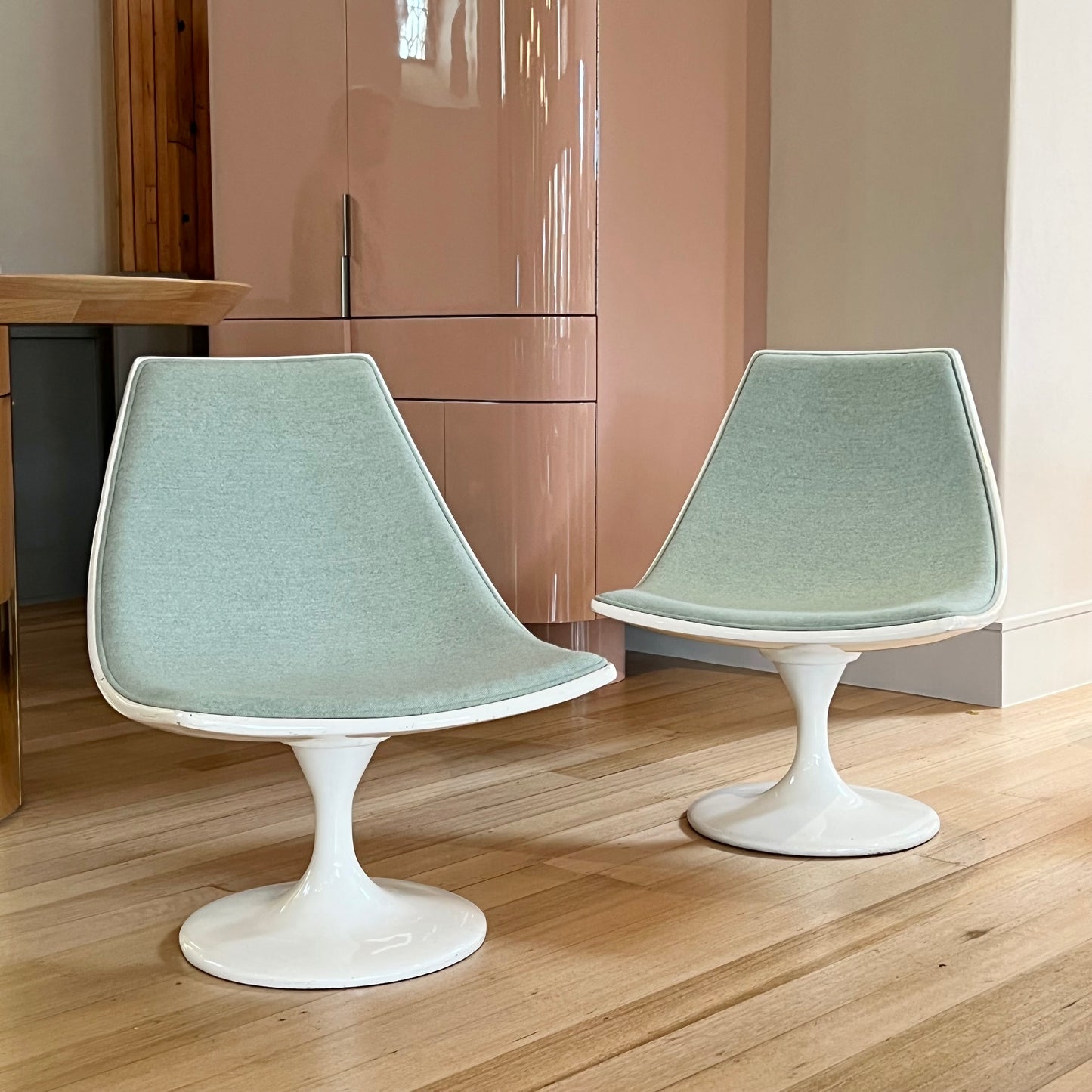 Fibreglass Tulip Base Armchairs