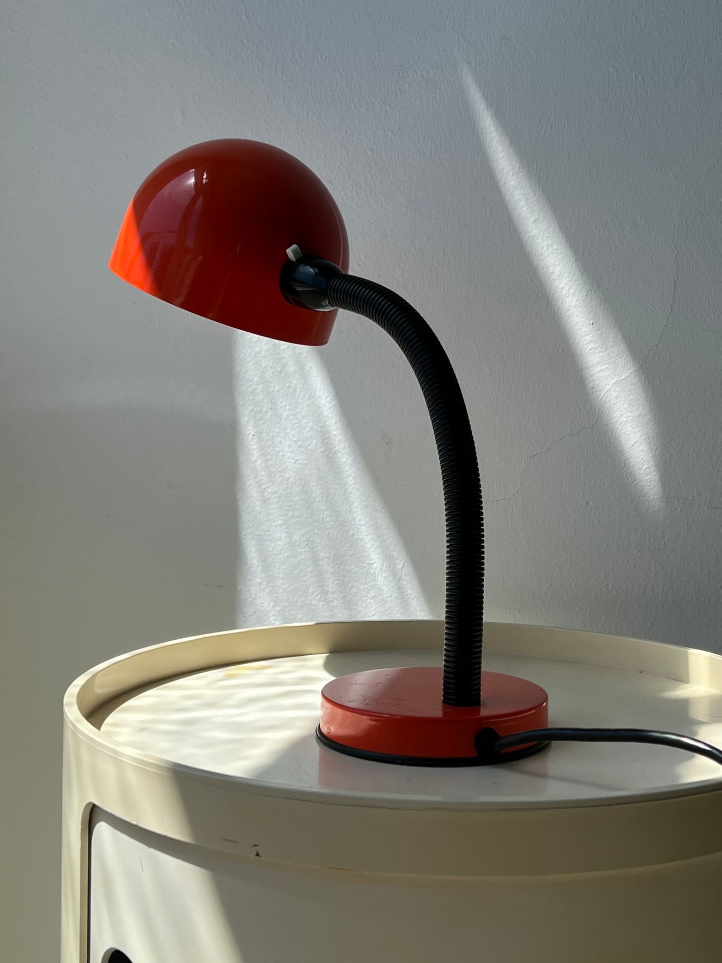 Orange Gooseneck Table Lamp