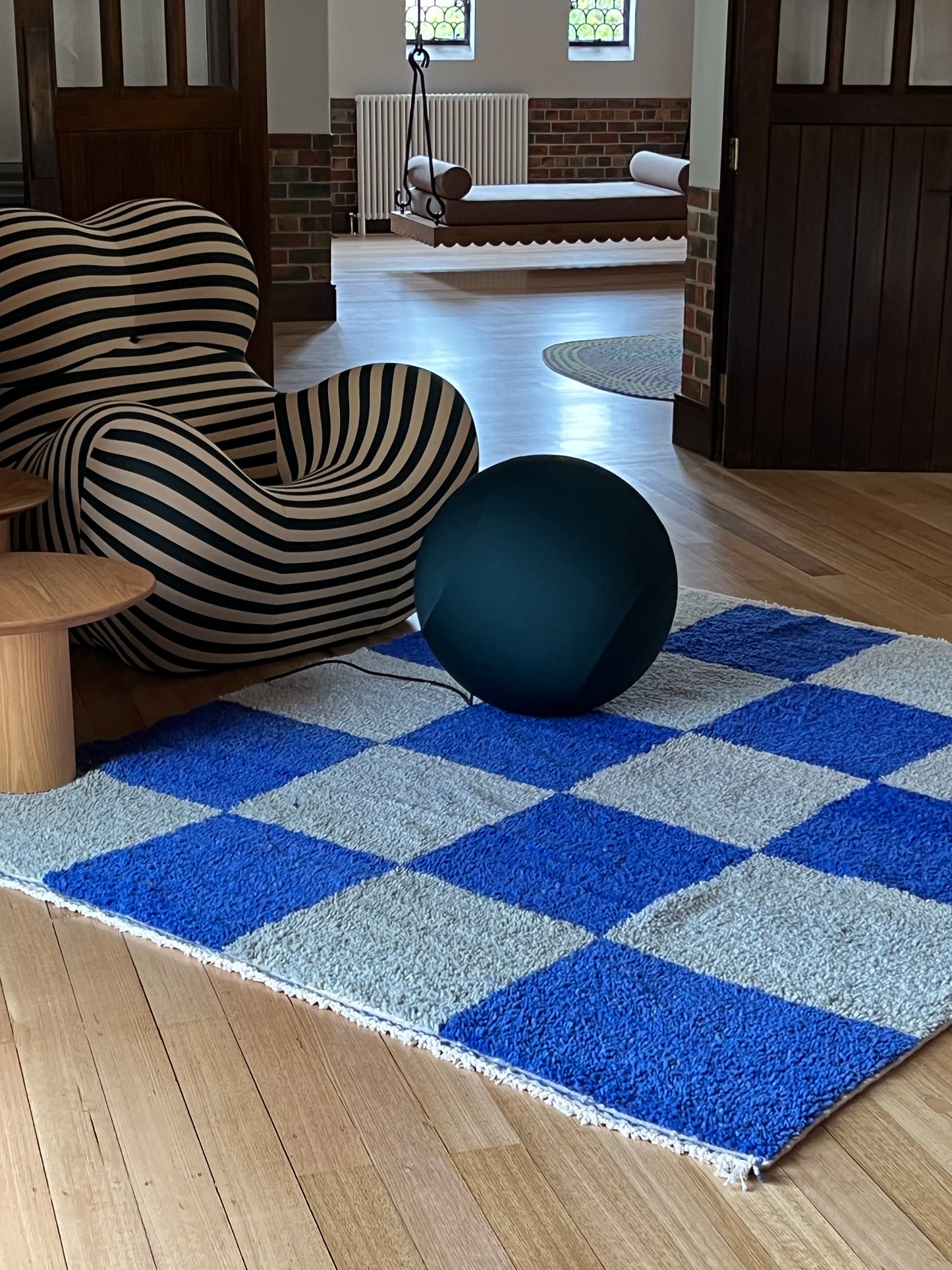 DIDI & DORA CHECKERED RUG in Blue