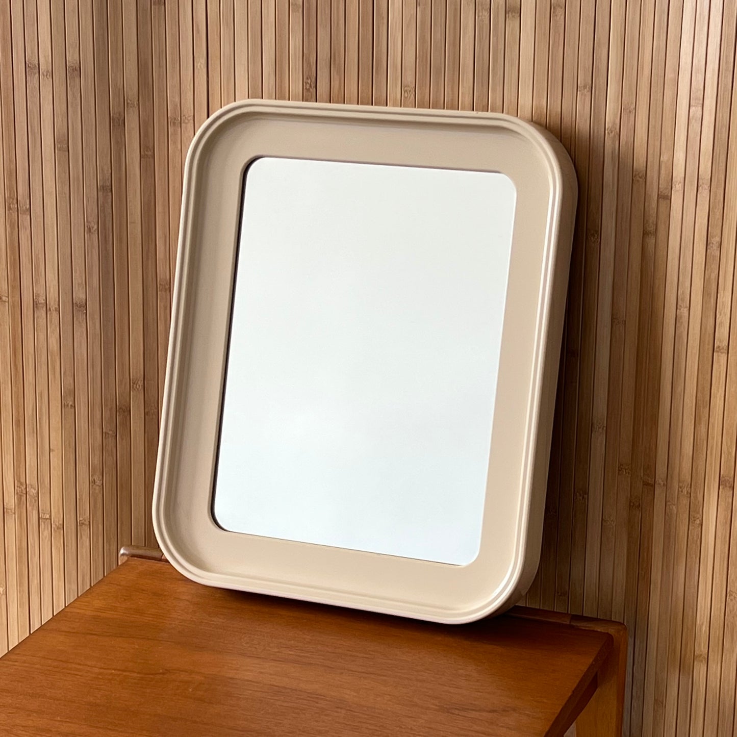 Plastic light beige Mirror