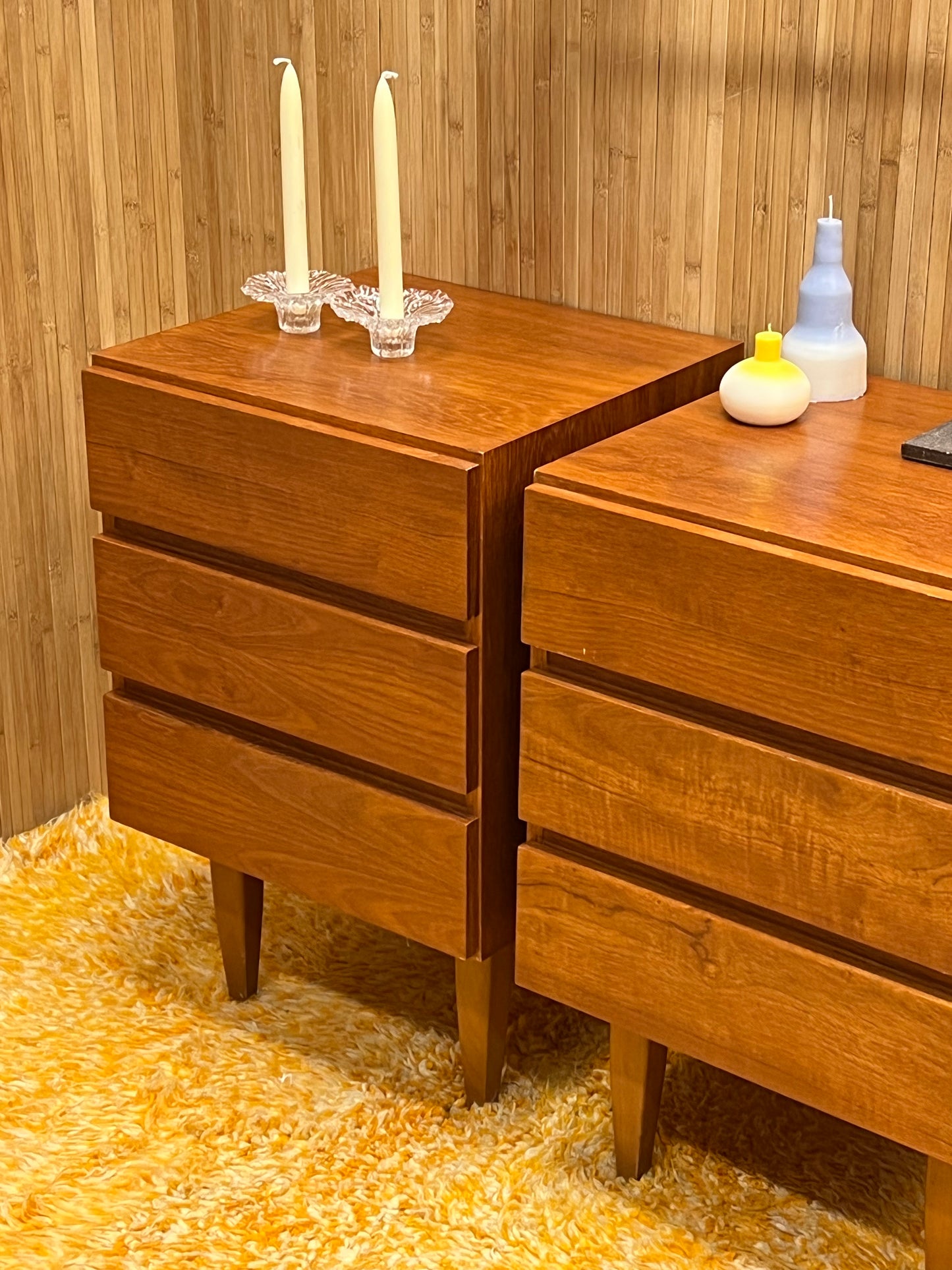 Pair of Teak Bedside Tables