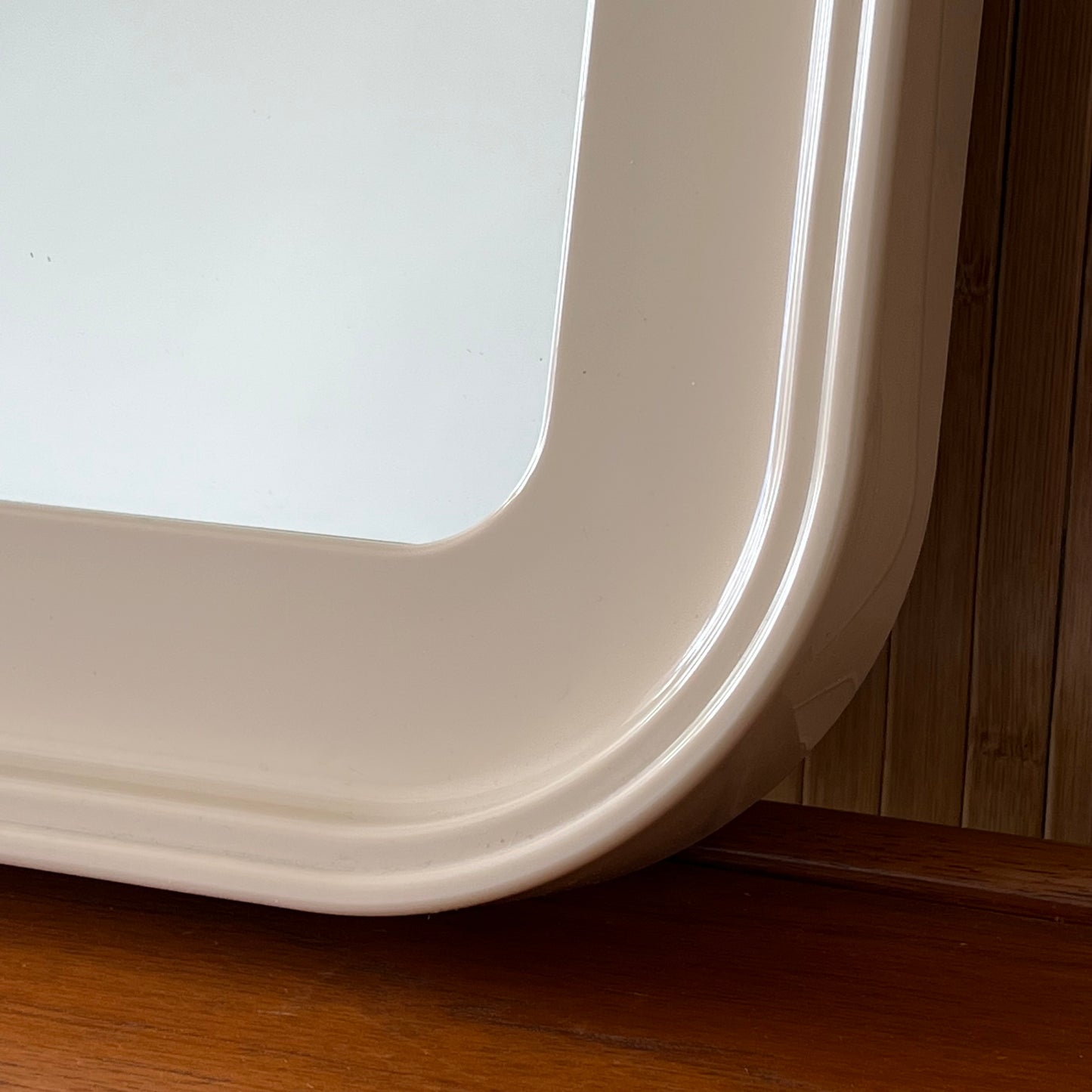 Plastic light beige Mirror