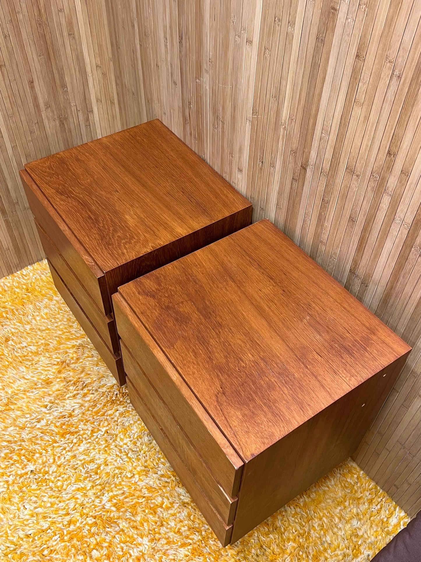 Pair of Teak Bedside Tables
