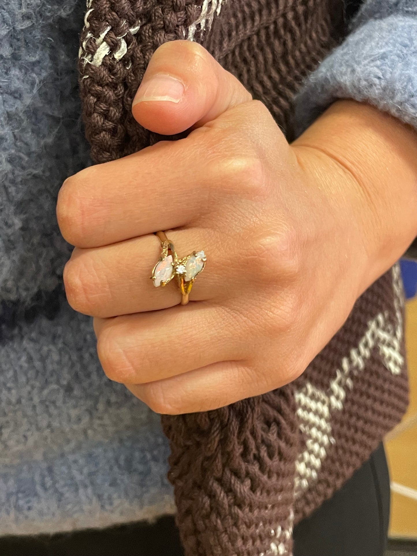 Twin Opal Ring in 9CT Gold
