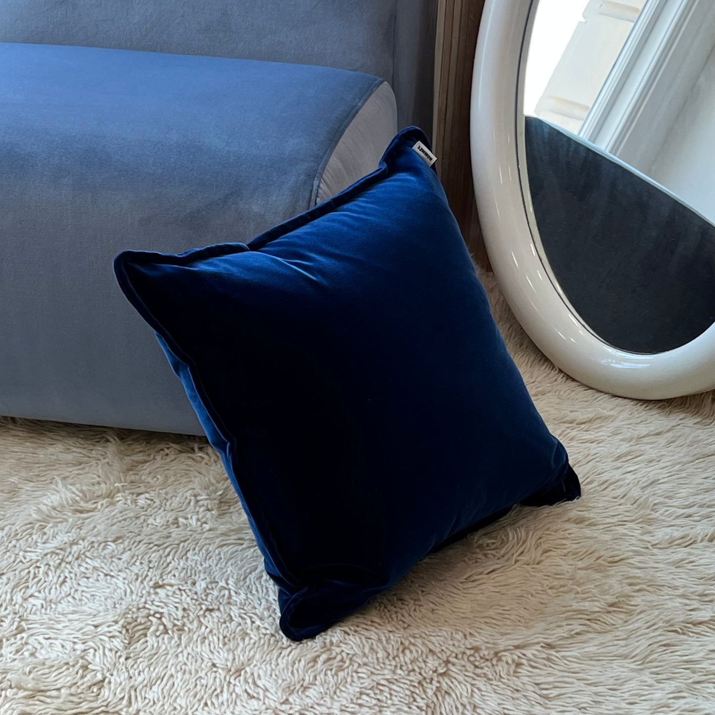 Velvet Cushion - Midnight Blue