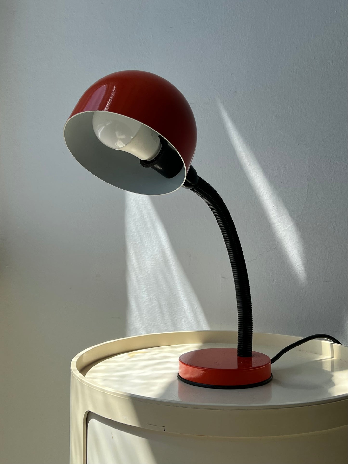 Orange Gooseneck Table Lamp