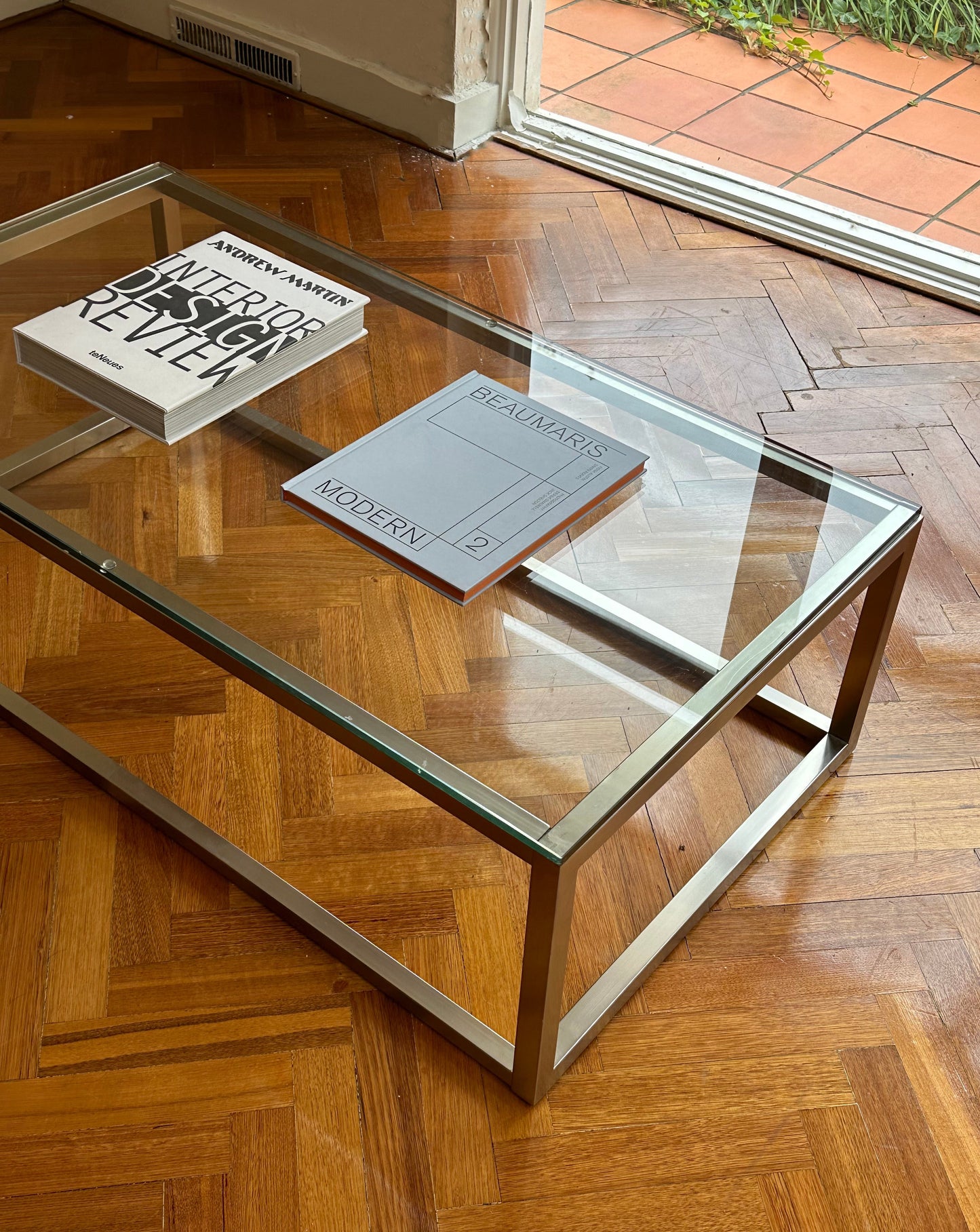 Chrome and Glass Coffee Table