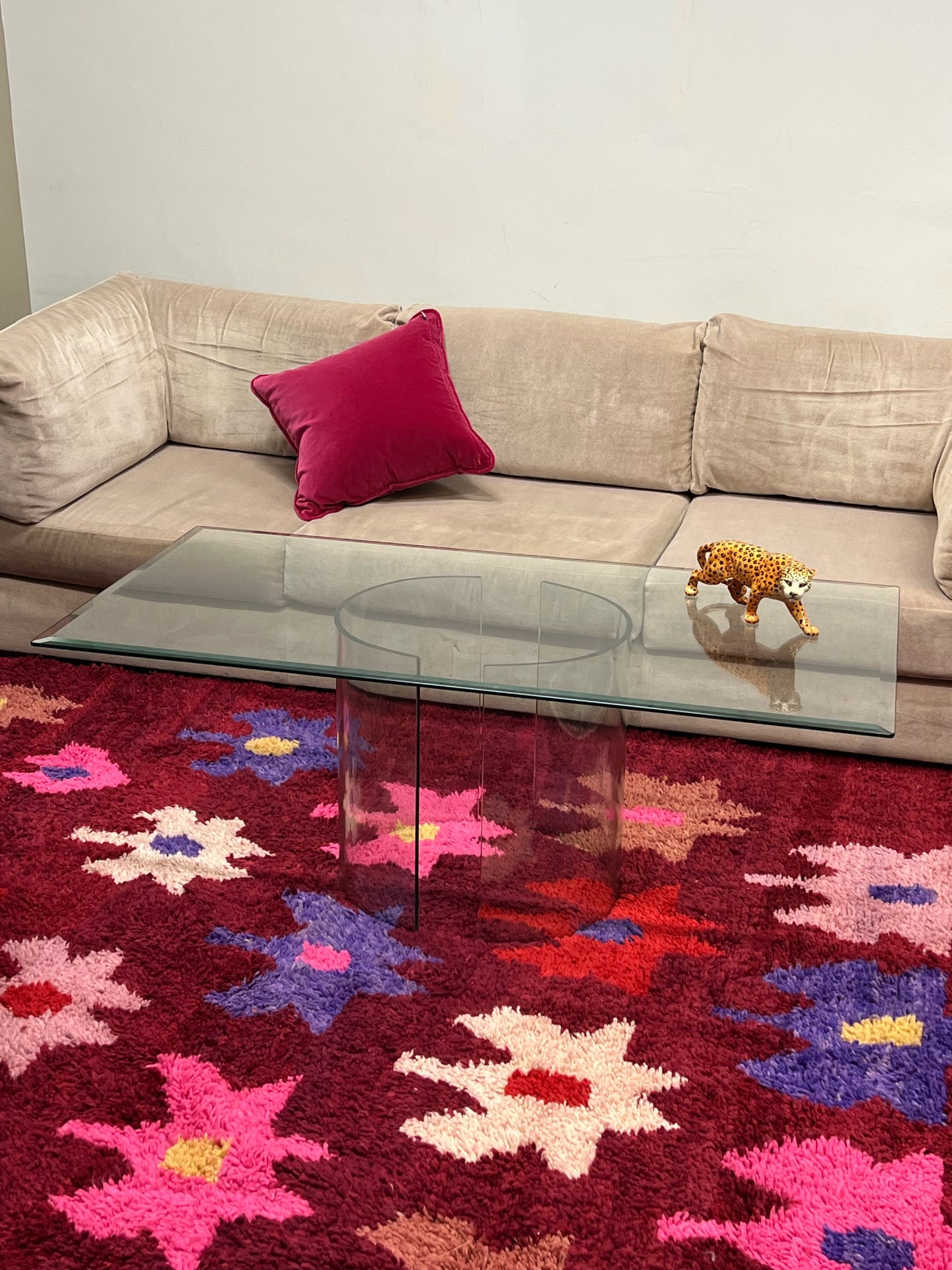 Glass Pedestal Coffee table