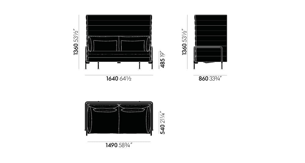 Vitra Alcove Loveseat Sofas