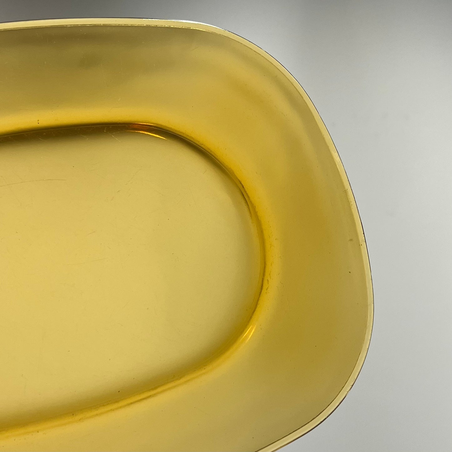 Pair of Amber Glass Serving Plates