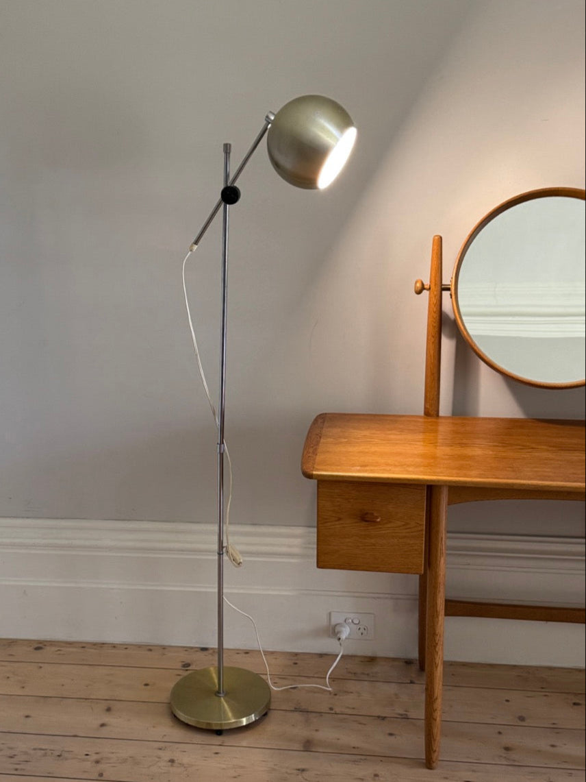 Vintage Anodised and Chrome Floor Lamp