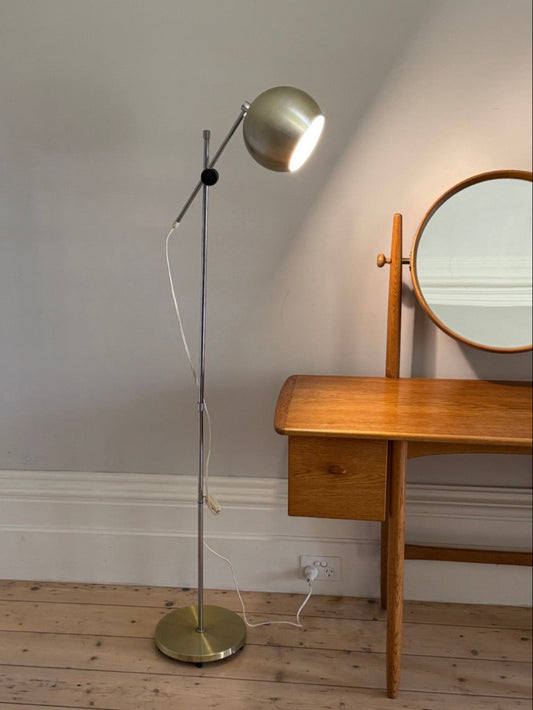 Vintage Anodised and Chrome Floor Lamp