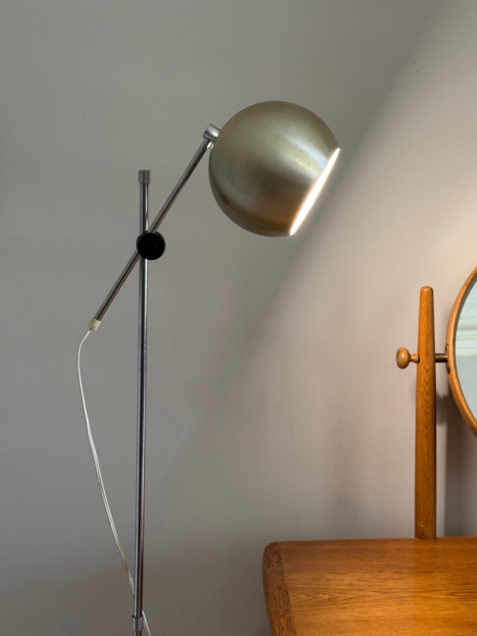 Vintage Anodised and Chrome Floor Lamp