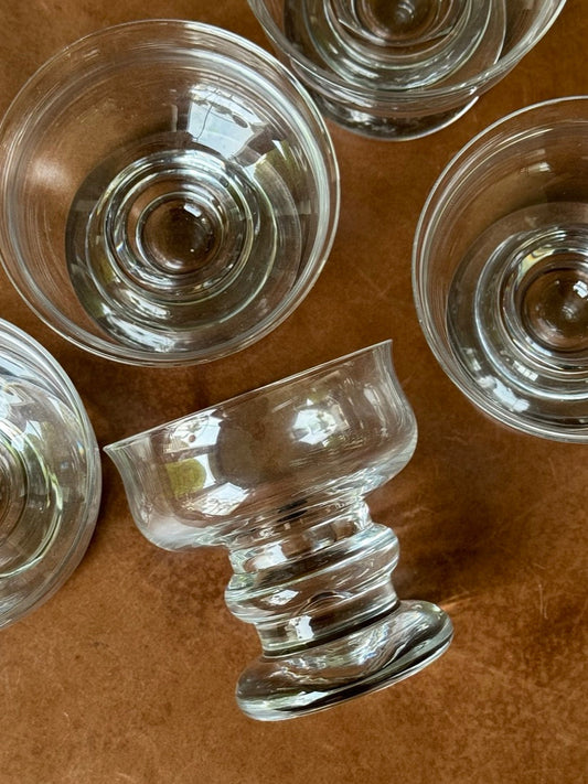 Set of 5 Heavy Bottom Glasses
