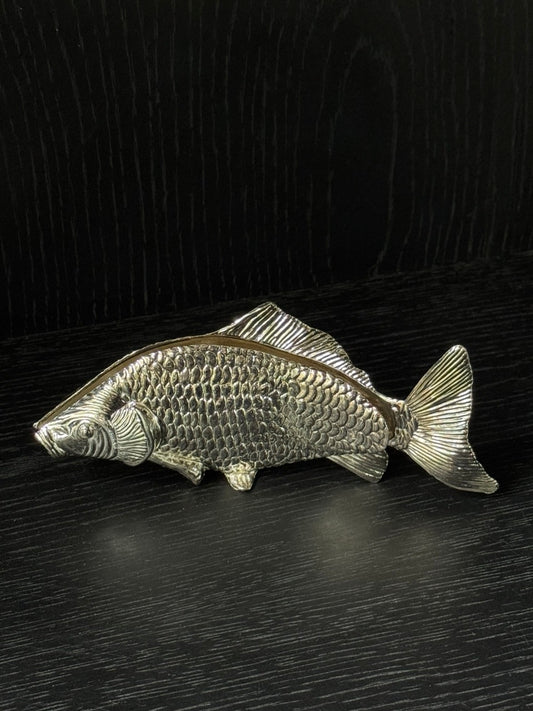 Silver Plated Fish Sculpture / Letter Holder / Napkin Holder