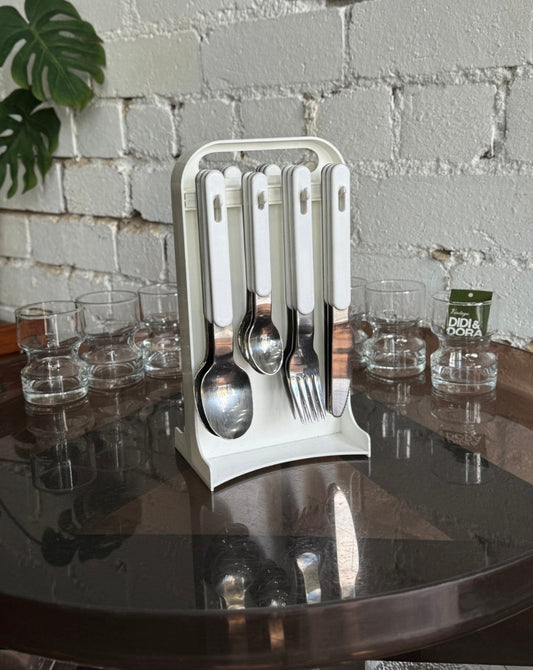 Vintage Grosvenor 24 Piece Cutlery Set & Stand