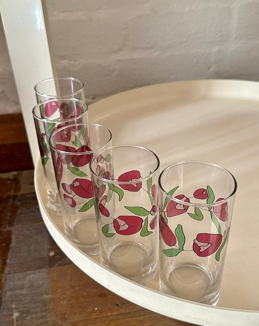 Floral Motif Glasses