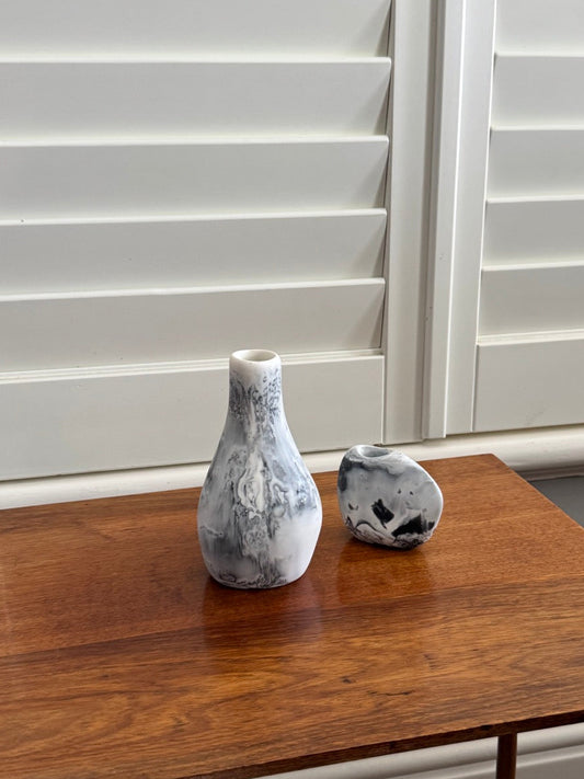 Pair of Dinosaur Designs Vases