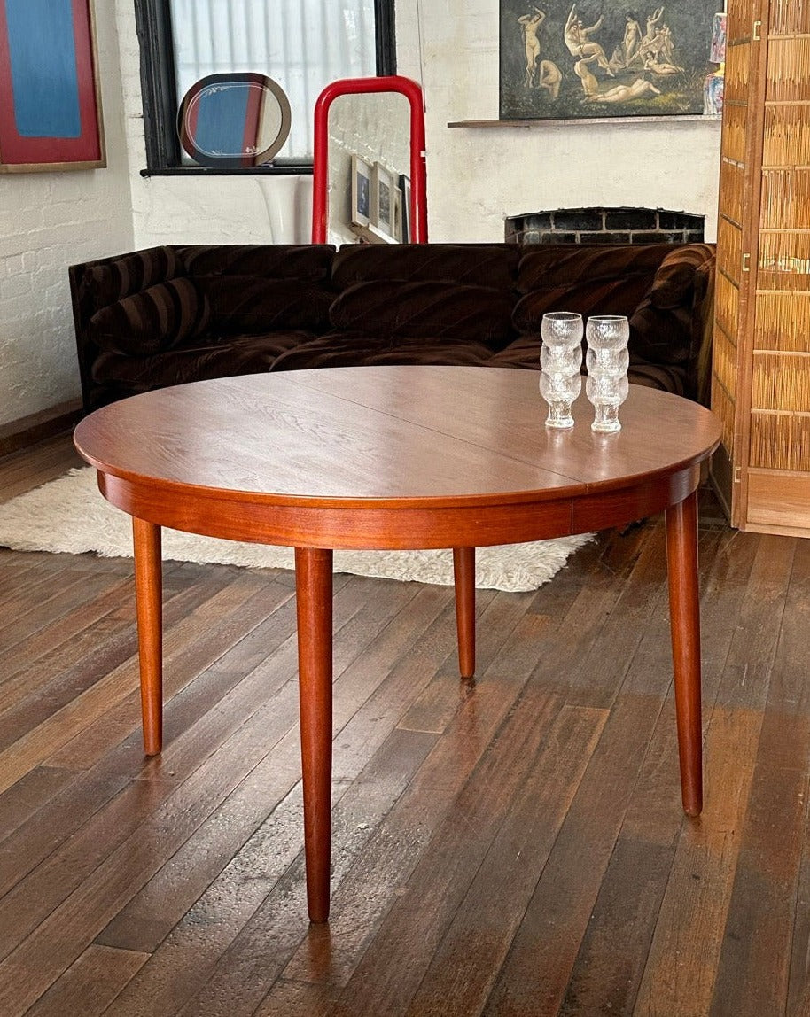 Round Teak Dining Table by Illums Bolighus, Denmark, 1960s