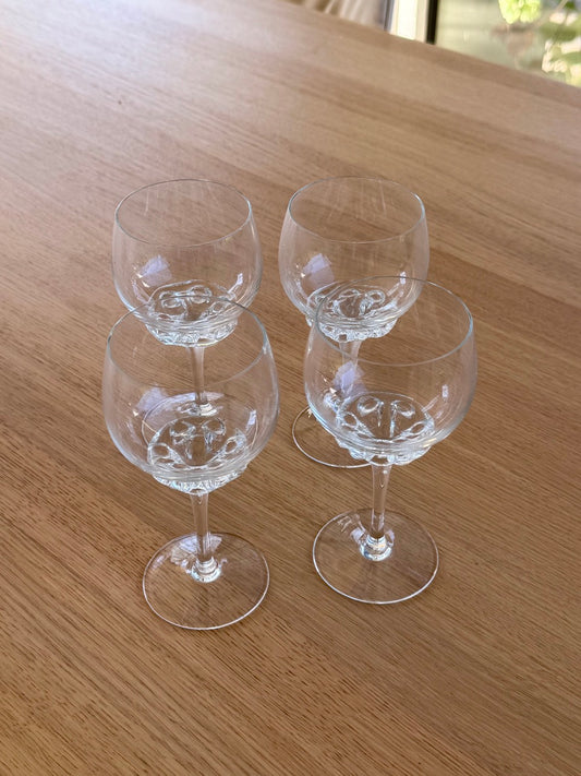 Set of 4 Vintage Wine Glasses