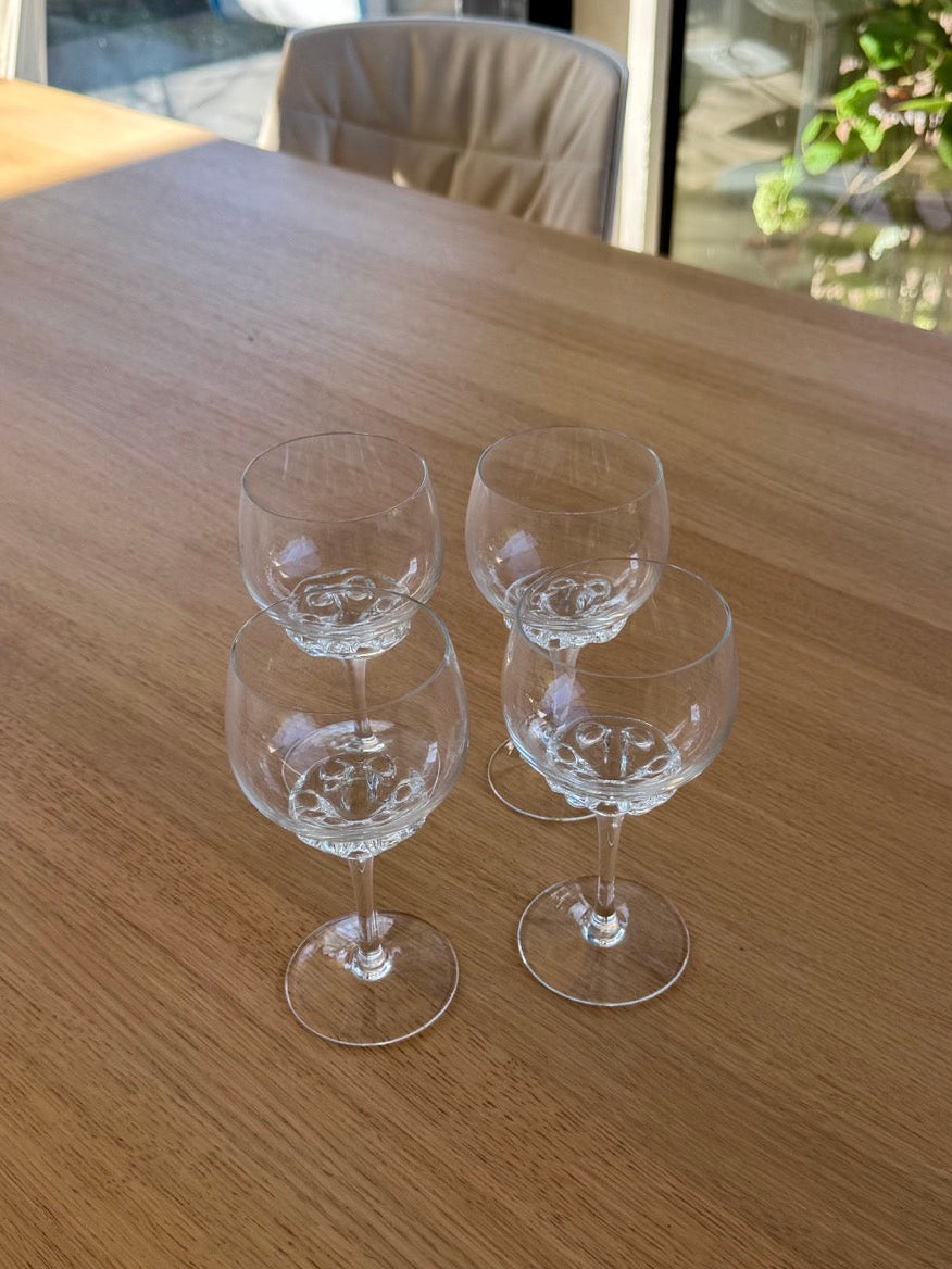Set of 4 Vintage Wine Glasses