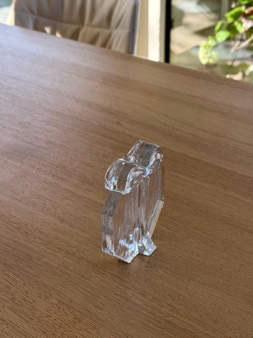 Wiesenthal Hutte Solid Glass Single Stem Vase, West Germany, 1970s