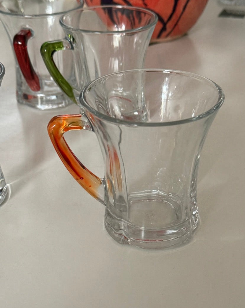 Coral Zen Glass Mug Set