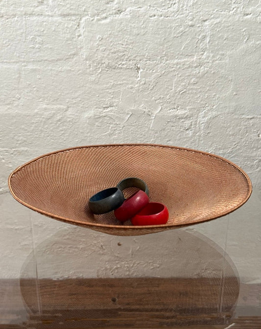 Vintage Woven Copper Bowl