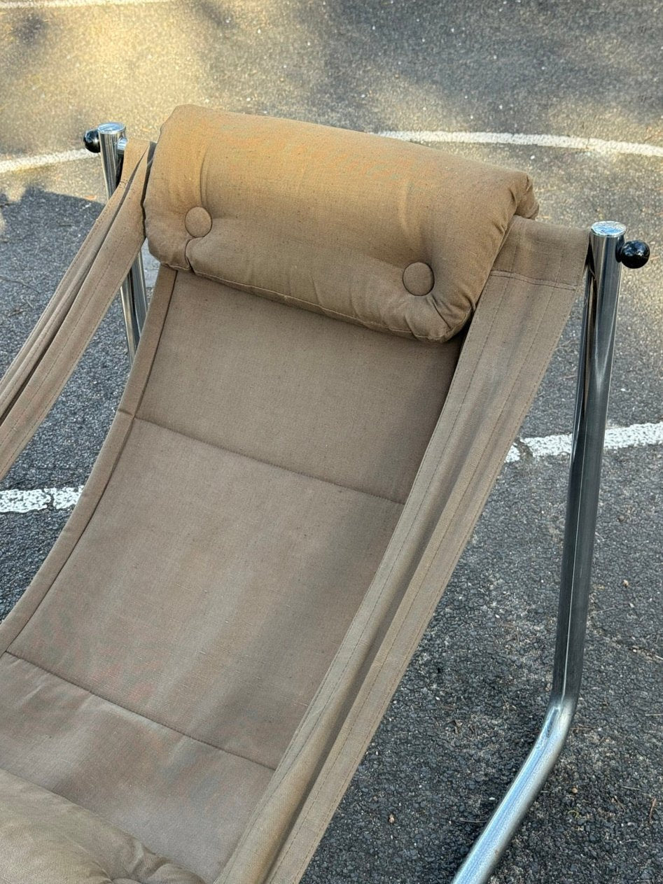 Vintage Sling Lounge Chair by Pluto