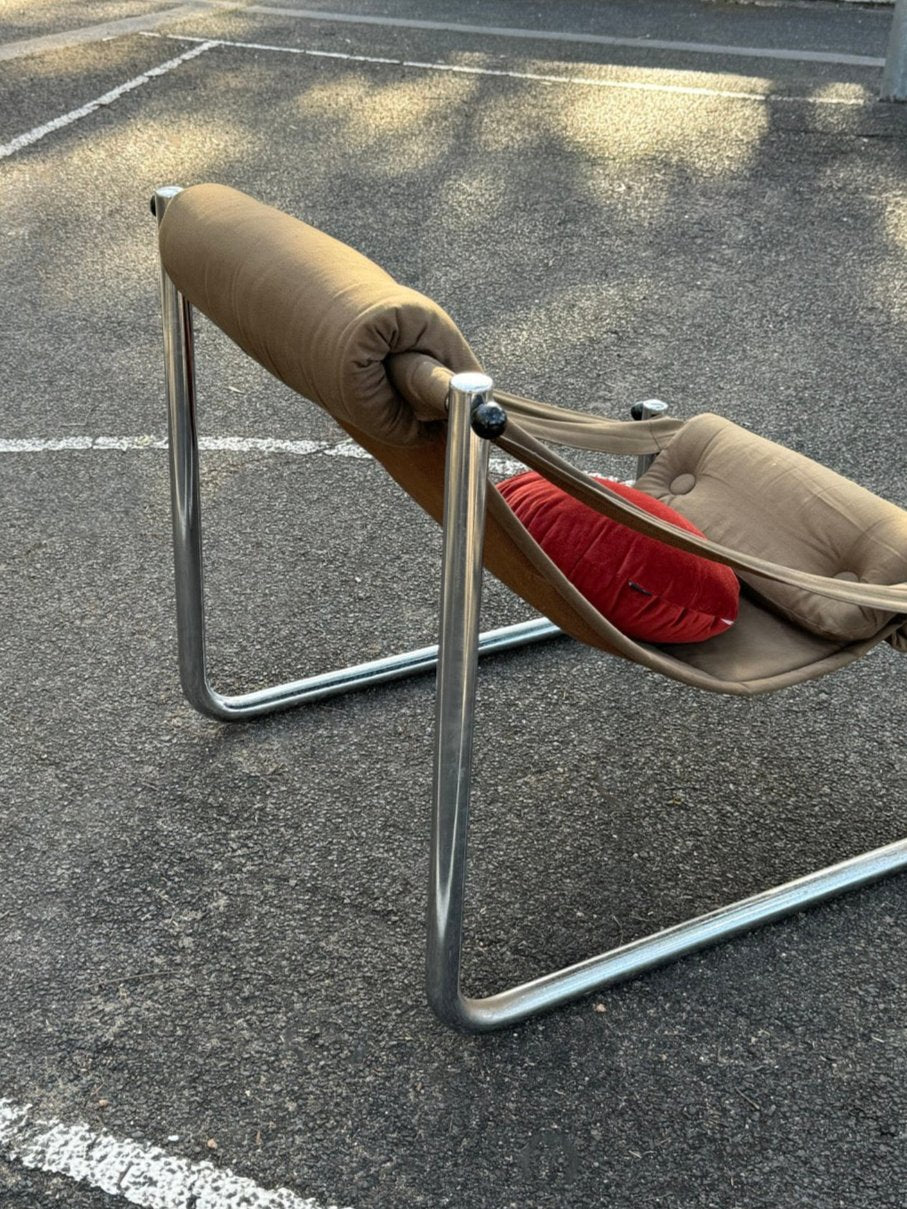 Vintage Sling Lounge Chair by Pluto