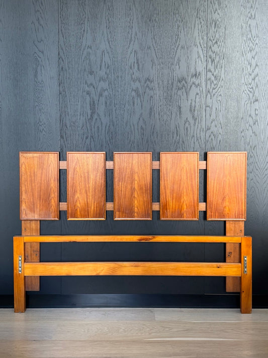 Mid Century Teak Bedhead (Queen)