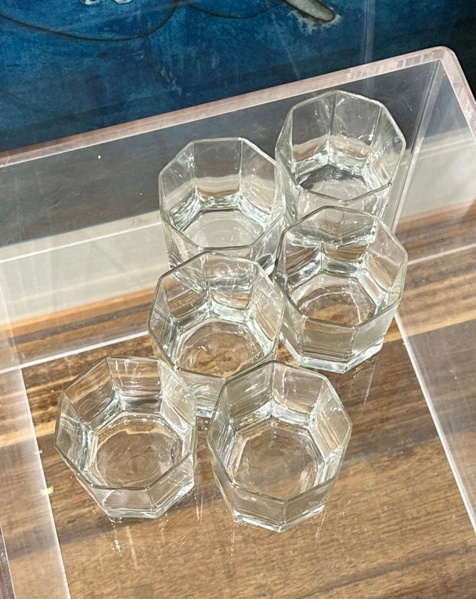 Set of 6 Octagonal Glasses