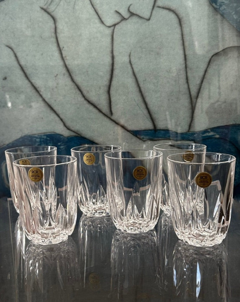 Set of 6 Royal Crystal Rock Glasses