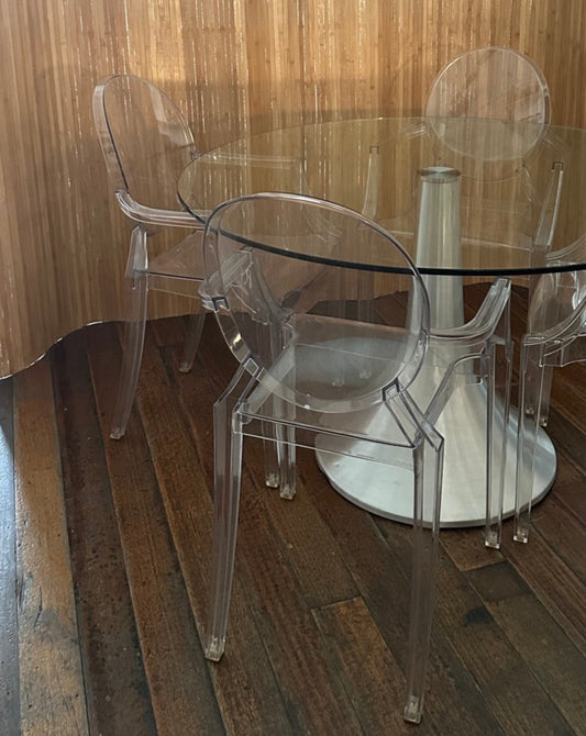Set of 4 Original Kartell Louis Ghost Chairs