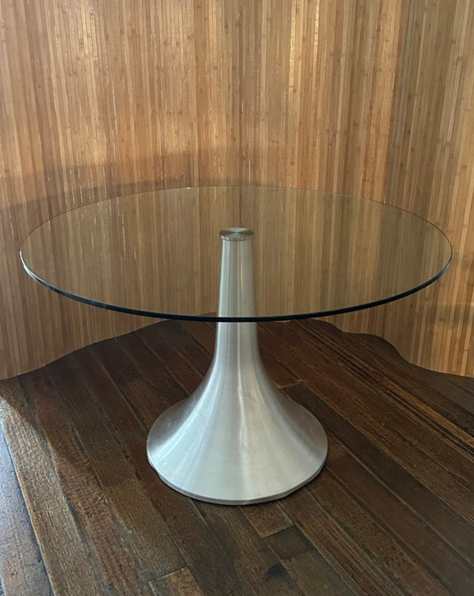 Vintage Glass Dining Table