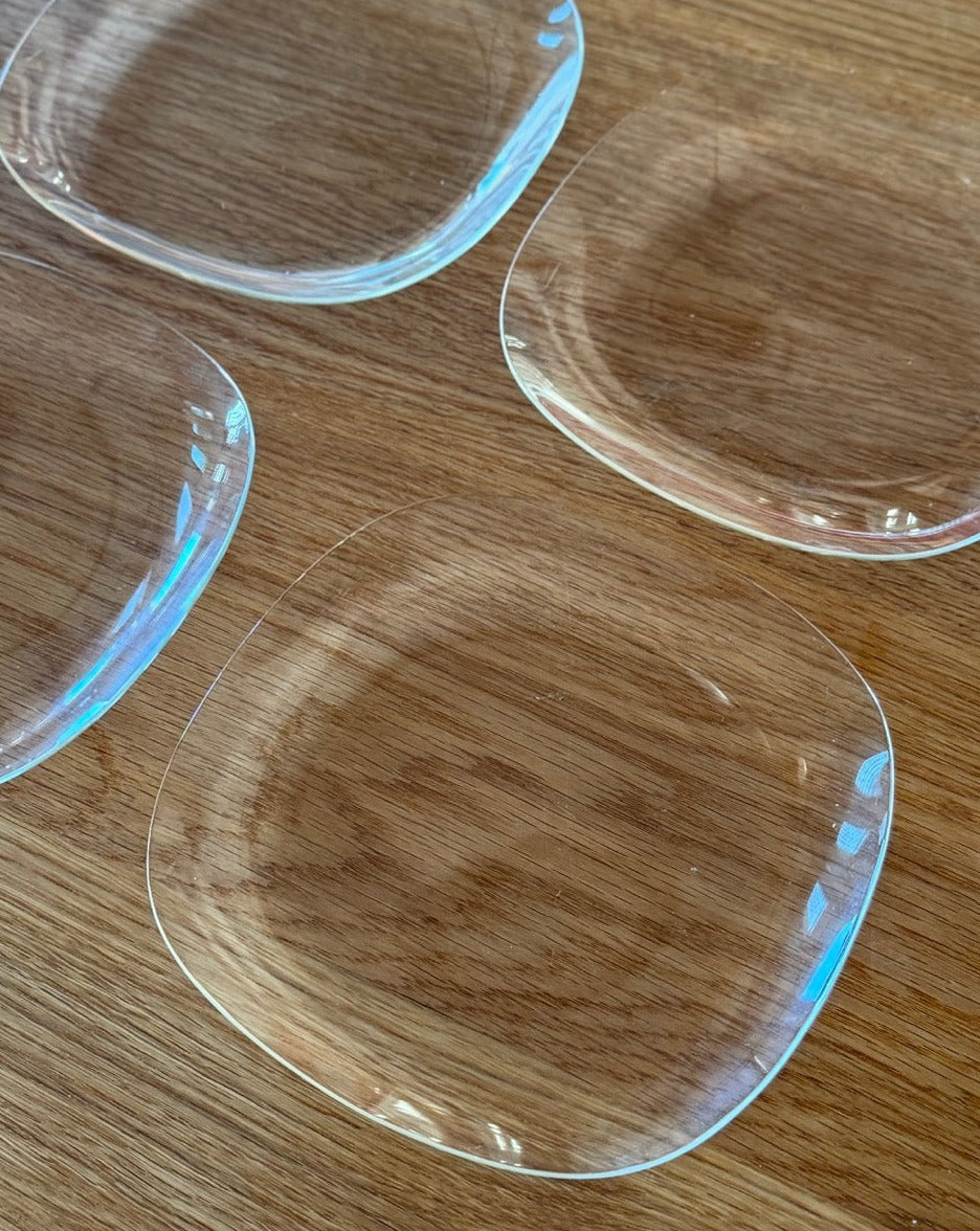 Set of 4 Glass Side Plates