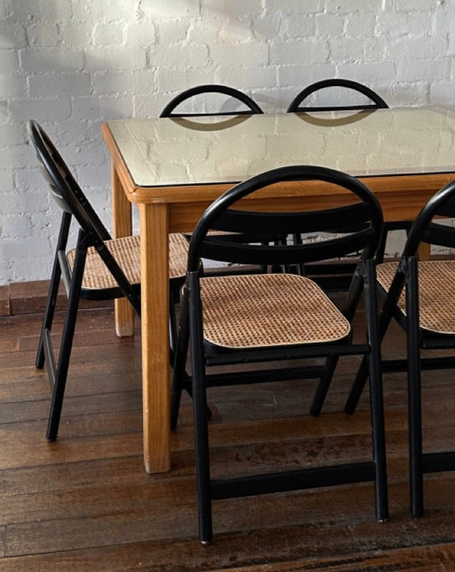 Vintage Rattan Dining Table